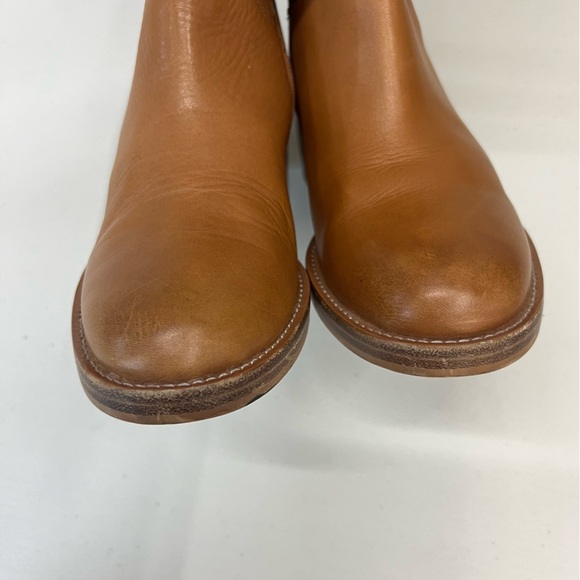 J Crew Knee High Stacked Heel Burnished Sand Boots Size 8 - Picture 7 of 13
